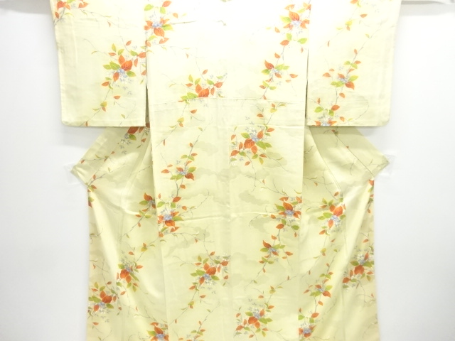 JAPANESE KIMONO / KOMON / SILK / FLOWERS